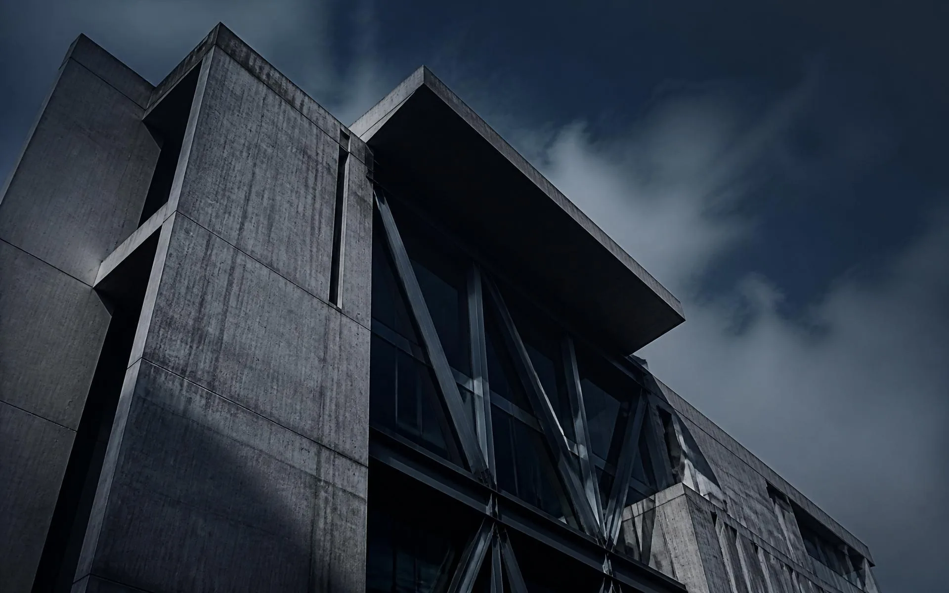 Repeating geometry of a modern architectural facade